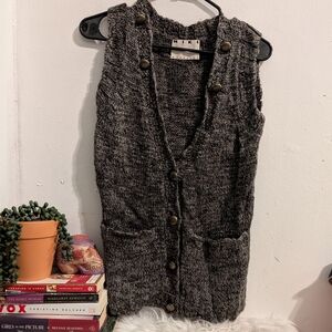 Y2K Grunge Punk Unisex Mike Gonzalez Alpaca Wool Sweater Cardigan Vest Vintage